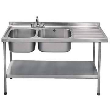 Franke Sissons Stainless Steel Sink Double Left Hand Bowl 1500x600mm