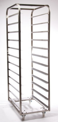 16 Shelf Stainless Steel Bakery Rack 600x400 + Backstop