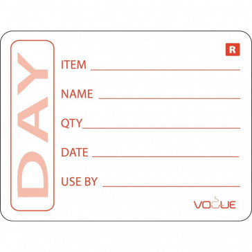 Vogue Prepped Product Removable Labels