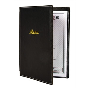 Leatherette Style Menu A4