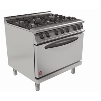 Falcon Dominator Plus 6 Burner Range G3101D with Feet Natural Gas