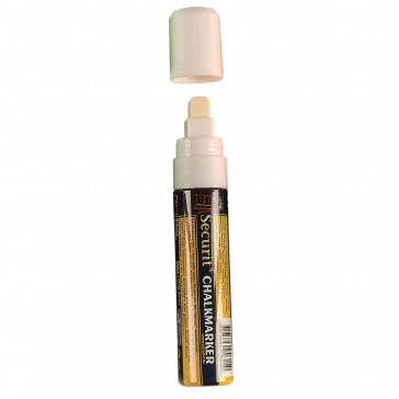 Securit Chalk Markers White Wide Tip