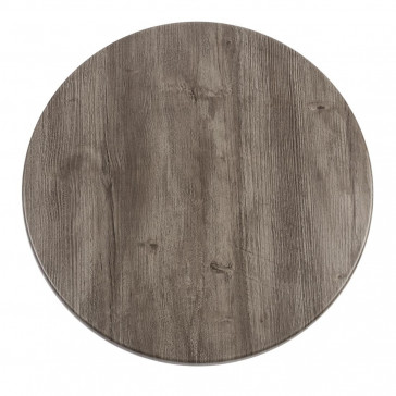 Werzalit Round Table Top Ponderosa Grey 800mm