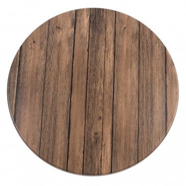 Werzalit Round Table Top Antique Brown 800mm