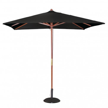 Bolero Square Double Pulley Parasol 2.5m Diameter Black