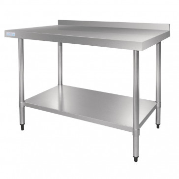 Vogue Stainless Steel Table with Upstand 600mm