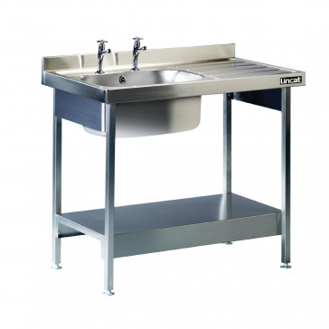 Lincat Stainless Steel Single Sink Unit with Right Hand Drainer