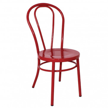 Bolero Steel Bentwood Style Red Side Chairs (Pack of 2)
