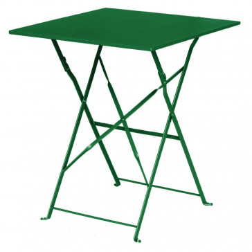 Bolero Garden Green Pavement Style Steel Table Square 600mm