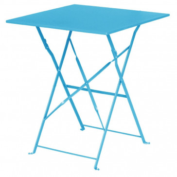 Bolero Seaside Blue Pavement Style Steel Table Square 600mm