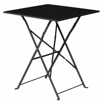 Bolero Black Square Pavement Style Steel Table