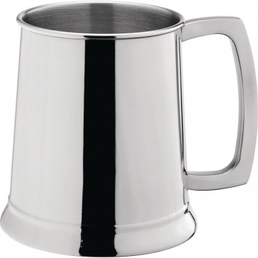 Utopia Stainless Steel Handled Tankard 580ml