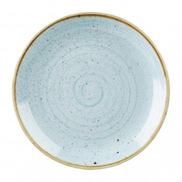 Churchill Stonecast Round Coupe Plates Duck Egg Blue 295mm
