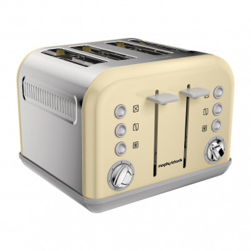 Morphy Richards Accents 4 Slot Toaster Cream