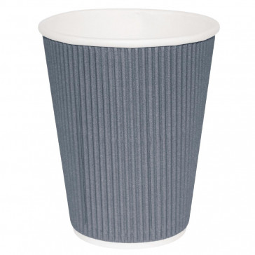 Fiesta Takeaway Coffee Cups Ripple Wall Charcoal 340ml x25
