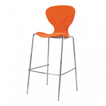 Bolero Stacking Orange Plastic High Stool (Pack of 4)