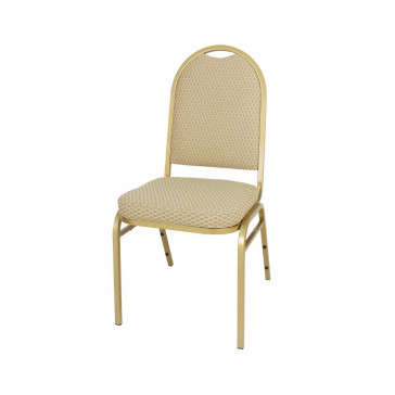Bolero Steel Banquet Chair with Neutral Cloth (Pack of 4)