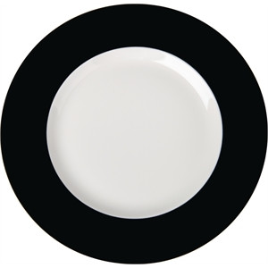 Royal Porcelain Maxadura Edge Black Rimmed Plates 225mm