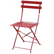 Bolero Red Pavement Style Steel Chairs (Pack of 2)