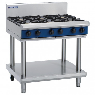 Blue Seal Evolution Cooktop 6 Open Burners LPG on Stand 900mm G516D-LS/L