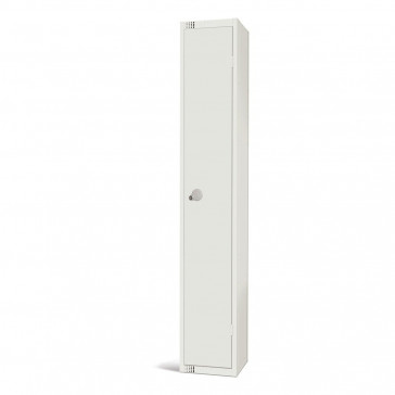 Elite Single Door Padlock Locker White