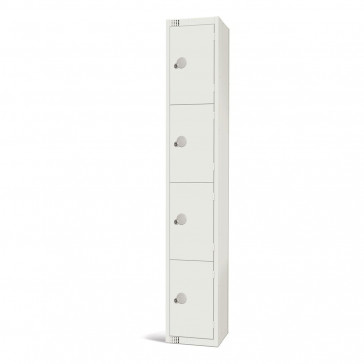 Elite Four Door Camlock Locker White