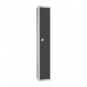 Elite Single Door Camlock Locker Graphite Grey