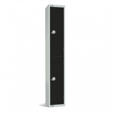 Elite Two Door Padlock Locker Black