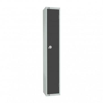 Elite Single Door Padlock Locker Graphite Grey