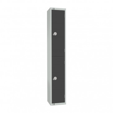 Elite Two Door Camlock Locker Graphite Grey