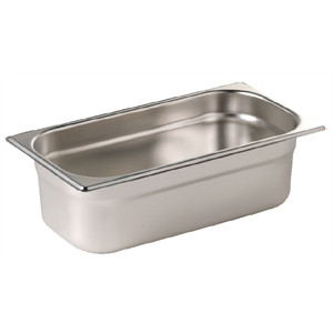 Vogue Stainless Steel1/4 Gastronorm Pan 100mm