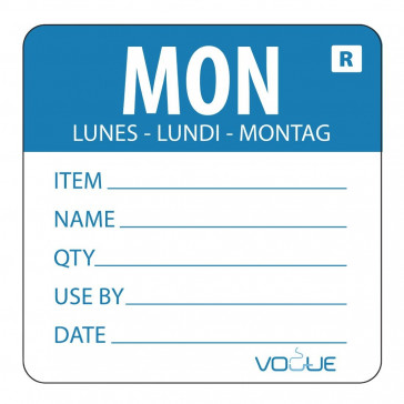 Vogue Removable Day of the Week Label Monday