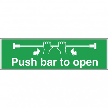 Push Bar To Open Sign