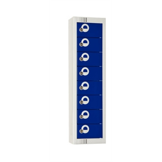 Personal Effects 8 Door Locker Blue Camlock Flat Top