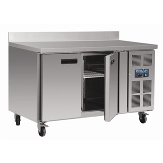 Polar Counter 2 Door Fridge with Upstand 282 Ltr
