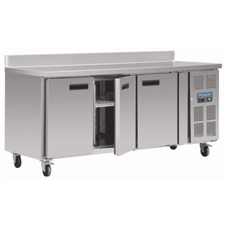 Polar Counter 3 Door Freezer with Upstand 417 Ltr