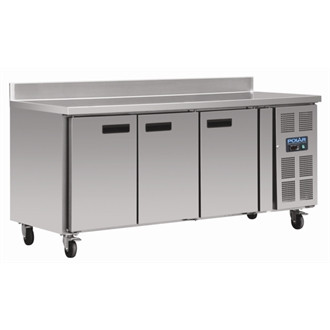 Polar Counter 3 Door  Fridge with Upstand 417 Ltr
