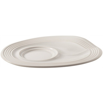 Revol Froisses White Cappuccino Saucers 175mm