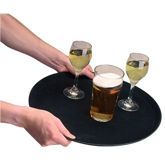 Kristallon Round Anti Slip Tray Black 280mm