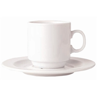Royal Porcelain Classic White Coffee Saucers 120mm