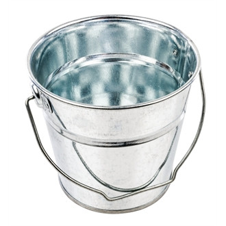 Small Round Galvanised Steel Bucket