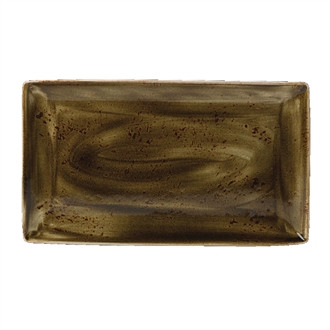 Steelite Craft Brown Rectangular Platters 330 x 190mm