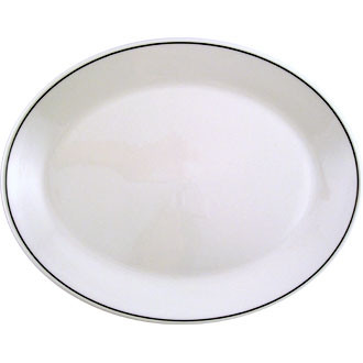 Steelite Empire Black Line Oval Coupe Dishes 280mm