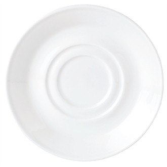 Steelite Simplicity White Low Empire Small Saucers Double Well 117mm