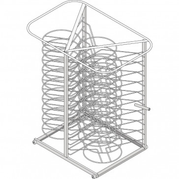 Rational Mobile Plate Rack 32 Plates Type 101