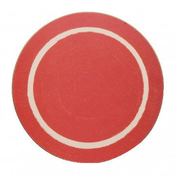 Round Casual Red Dining Mat