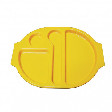 Kristallon Plastic Food Compartment Tray Large Yellow