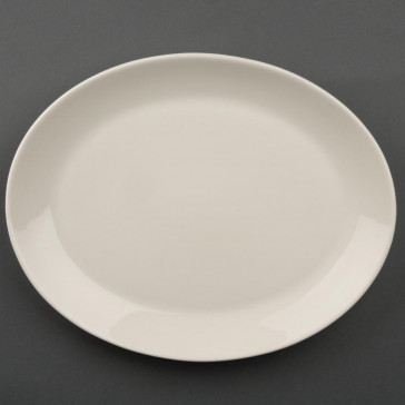 Olympia Ivory Oval Coupe Plates 290mm