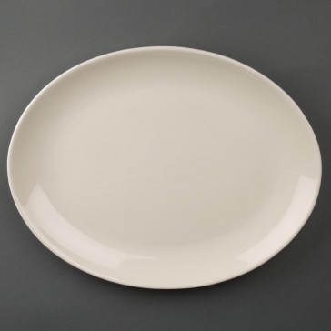 Olympia Ivory Oval Coupe Plates 330mm