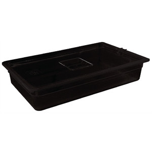 Vogue Polycarbonate 1/1 Gastronorm Container 200mm Black